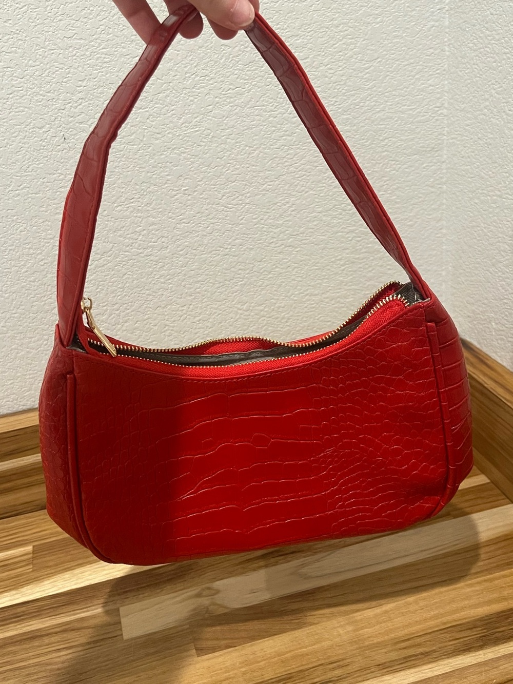 Red Croc Shoulder Bag